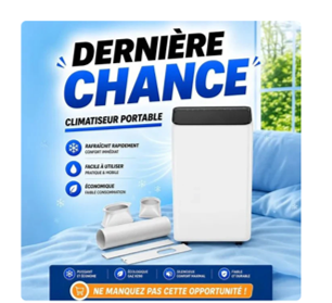 Climatiseur portable réversible - Finlux - 12000 Btu - Mobile