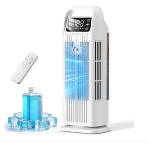 Climatiseur mobile, silencieux avec refroidisseur d'air 1200ml, 1-12h Minuteries, 120° d'oscillation